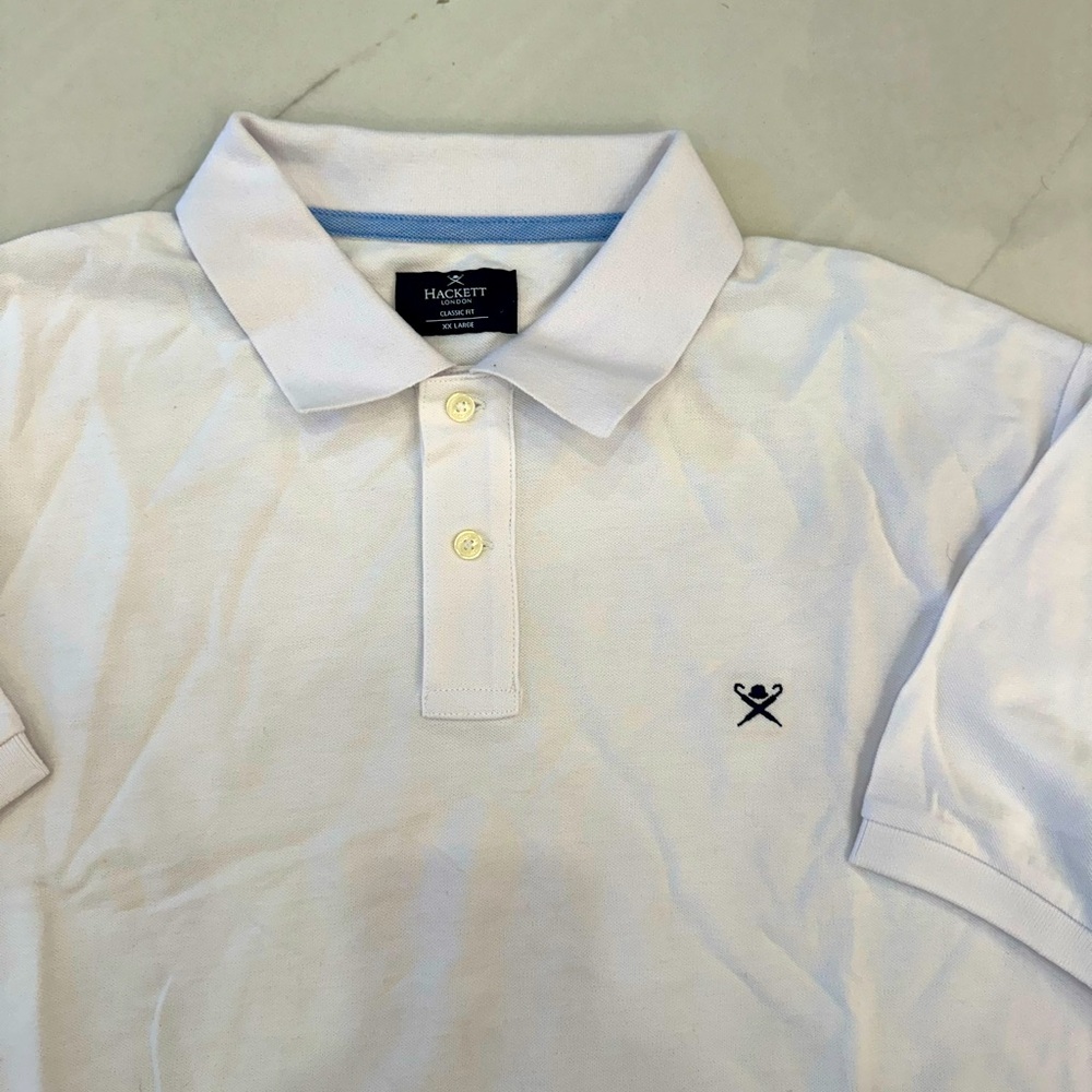 Hackett London white polo, classic fit
